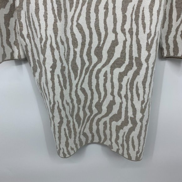 Express Dress Zebra Print Stretch Knit Long Sleeve Bodycon - Picture 11 of 11